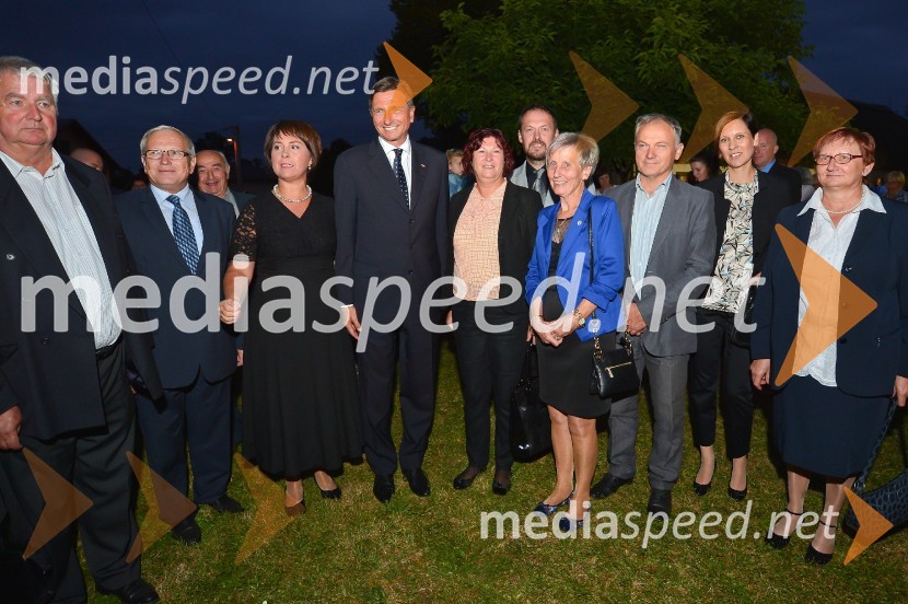  ... ;  Milan Kerman, župan Občine Beltinci; mag. Vesna Jerala Zver, županja, Občina Turnišče;  Borut Pahor, predsednik Republike Slovenije;  ... ;  ... ;  ... ;  ... ;  ... ;  ... Proslava ob obletnici združitve prekmurskih Slovencev z matičnim narodom