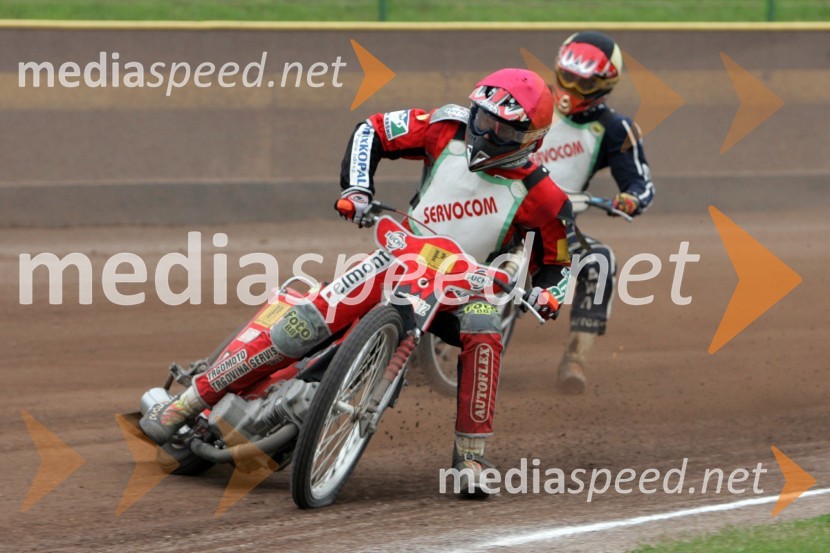 Davor Volk, AMD Krško in Marko Oto, SK Prelog HrvaškaSPEEDWAY, 7. dirka za DP