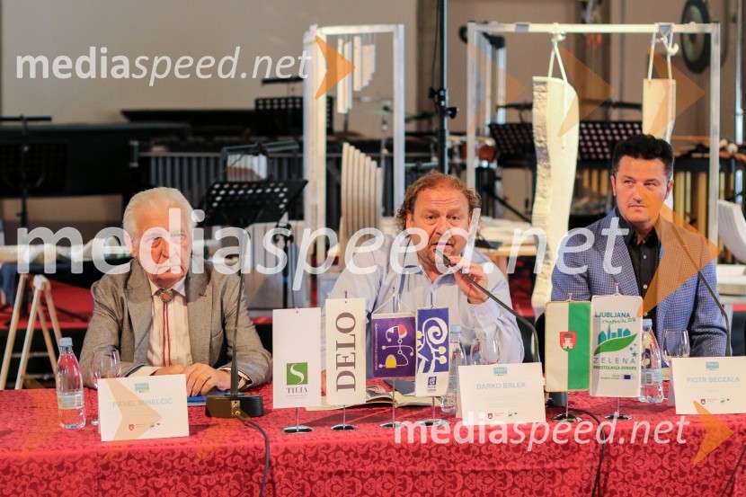  Pavel Mihelčič, skladatelj;  Darko  Brlek, direktor, Festival Ljubljana;  Piotr Beczala, tenoristFestival Ljubljana: Novinarska konferenca