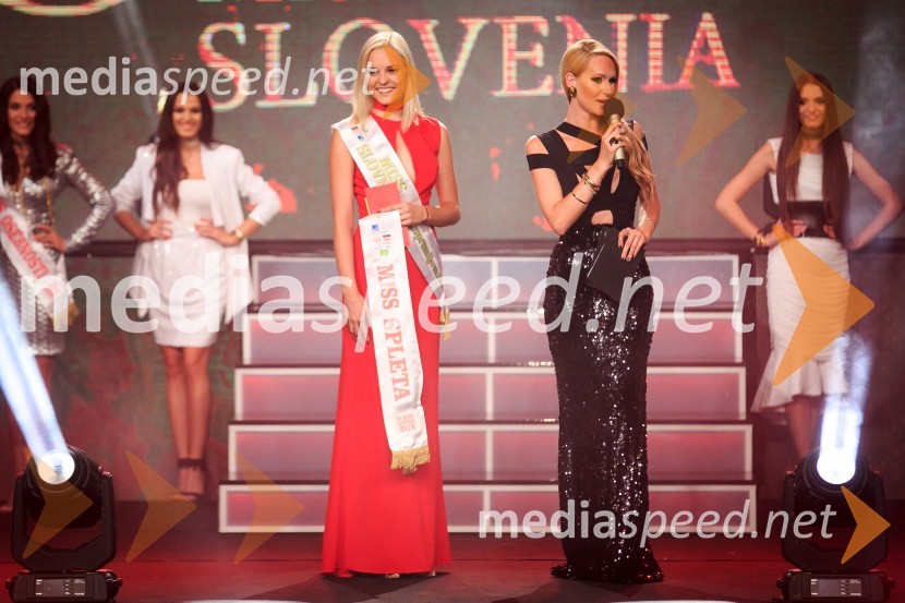  Tadeja Pavlič, 2. spremljevalka, Miss Slovenije 2015;  Jerneja Podbevšek Zhembrovskyy, modna oblikovalkaMiss Slovenije 2016 je Maja Taradi