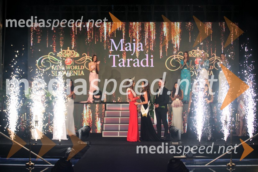 Maja Taradi, Miss Slovenije 2016, Model Atlantis, Miss Slovenskih Novic;  Mateja Kociper, Miss Slovenije 2015, Miss Slovenskih novic in Model 2015Miss Slovenije 2016 je Maja Taradi