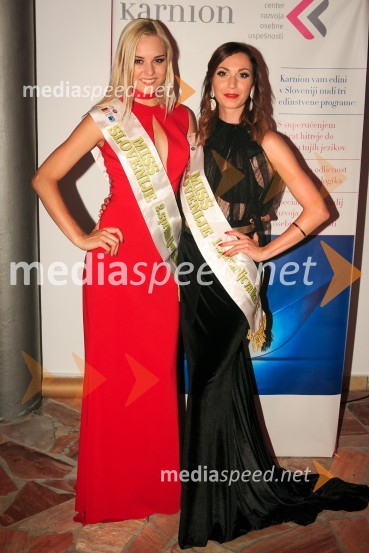  Tadeja Pavlič, 2. spremljevalka, Miss Slovenije 2015;  Patricia Koželj, 1. spremljevalka, Miss Slovenije 2015Miss Slovenije 2016 je Maja Taradi