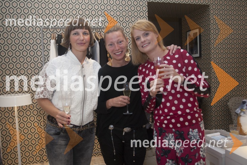  Bojana Kovačič Zemljič, oblikovalka nakita E2RD;  Nataša  Matješec Rošker,  igralka;  Tjaša  Gojkovič, odvetnicaUvertura v Clug Week ter predstavitev kolekcije Edward by E2RD