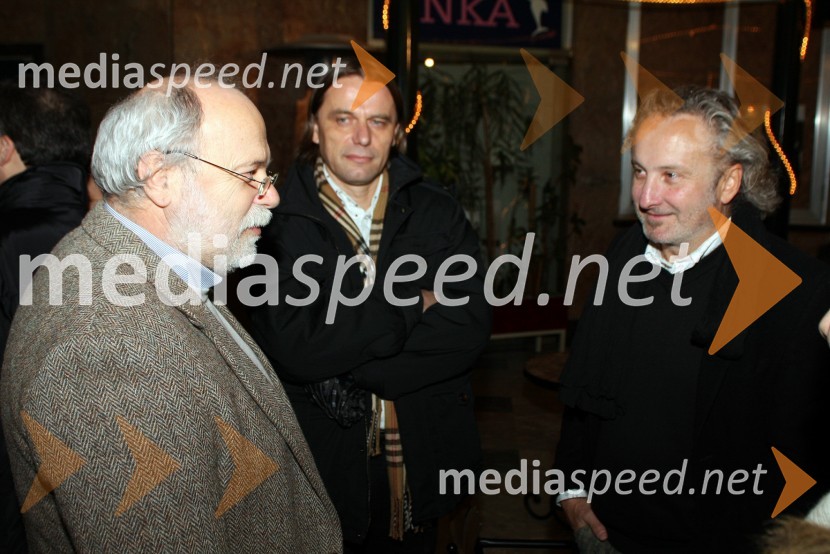 Stane Malčič, predsednik sveta Slovenske kinoteke, Bojan Labović, vodja referata za kulturo MOM in Peter Bratuša, direktor Felina filmsOtvoritev gostovanja Slovenske kinoteke v Mariboru