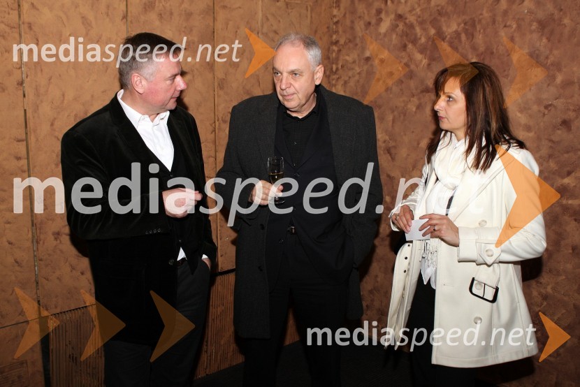 Staš Ravter, direktor Slovenske kinoteke in Lado Gašperič, kulturni delavec z ženoOtvoritev gostovanja Slovenske kinoteke v Mariboru