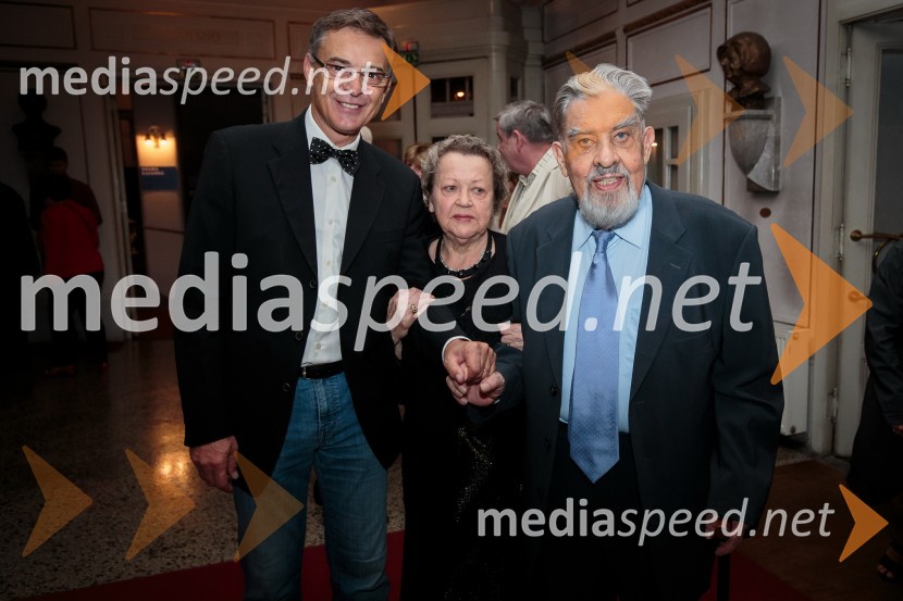   Igor  Samobor, igralec, direktor SNG Drama Ljubljana;  Veronika  Zlobec;  Ciril  Zlobec, pesnik, romanopisec, esejist, prevajalec, akademikZaljubljenca, premiera predstave