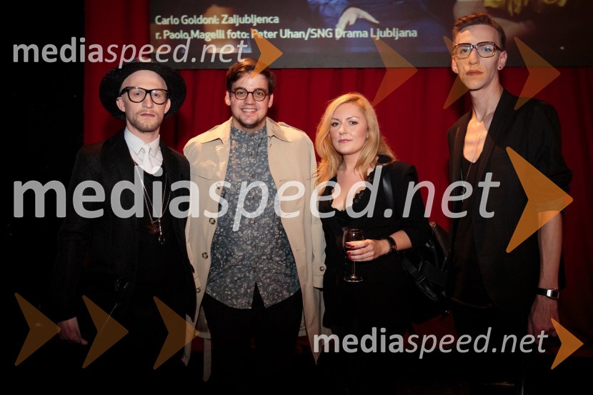  Eric Maj Potočnik, modni oblikovalec;  Rok Pečečnik-Tristan, glasbenik;  Maja Lempl Nukić, SNG;  Matjaž Plošinjak, modni oblikovalecZaljubljenca, premiera predstave