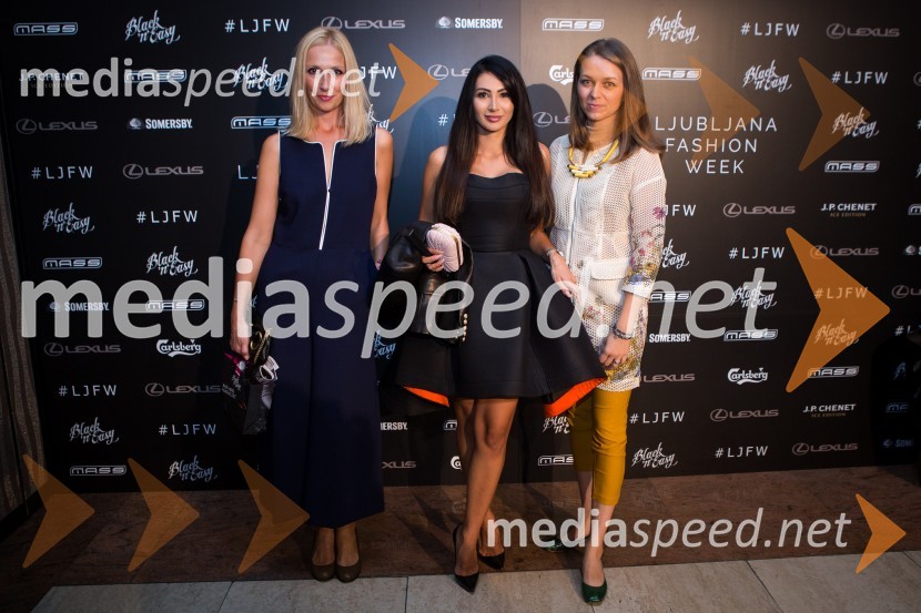  Lali Sladjana Ilič, slikarka, vodja Creative SILA;  Ursula Gawish;   Romana Krejan MuževičLjubljana Fashion Week  (LJFW), 1. dan