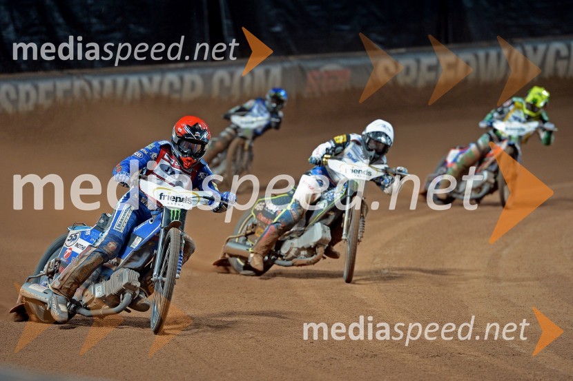  Matej Žagar, speedwayist (Slovenija);  Tai  Woffinden, speedwayist (Velika Britanija);  Fredrik  Lindgren, speedwayist (Švedska);  Greg  Hancock, speedwayist (ZDA)Žagar v Stockholmu za las ob stopničke
