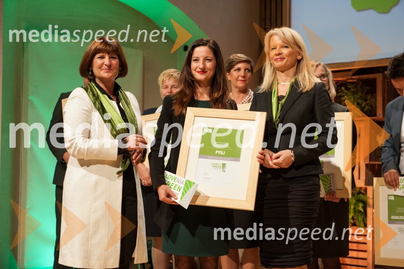  Eva Štravs Podlogar, državna sekretarka, ministrstvo za gospodarski razvoj in tehnologijo;  Katja Gönc, direktorica Zavoda za turizem Ptuj; mag. Maja Pak Olaj, direktorica, Slovenska turistična organizacijaRazglasitev najbolj trajnostno naravnanih destinacij Slovenije in sveta