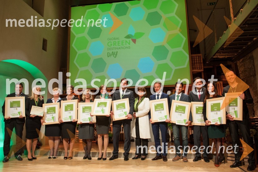 Dobitniki nagrad Slovenia Green Destination in Slovenia Green AccomodationRazglasitev najbolj trajnostno naravnanih destinacij Slovenije in sveta