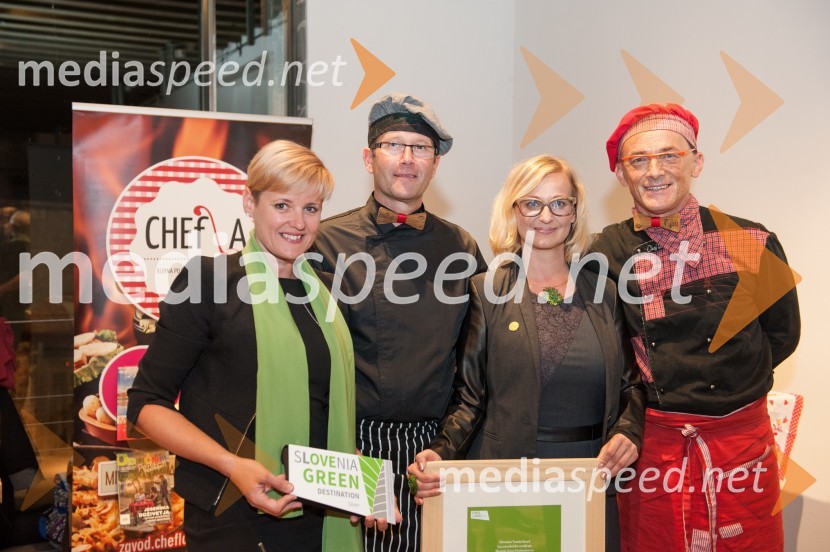  Karmen Razlag, Zavod za turizem Maribor Pohorje;  ... ;  Janja  Viher, direktorica Zavoda za turizem Maribor-Pohorje;  Branko Fras, Bistro ArtyRazglasitev najbolj trajnostno naravnanih destinacij Slovenije in sveta