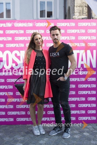  Tara Zupančič, voditeljica;  Gašper Tratnik, maneken10. Cosmopolitanov tek v petkah in 15. rojstni dan