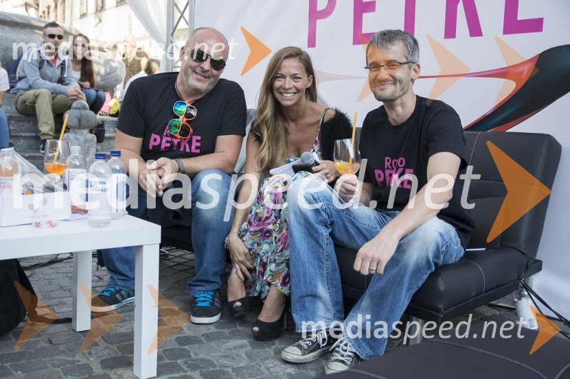  Tomaž Čop-Birko, glasbeni urednik, Radio 1;  Azra Selimanović, televizijska voditeljica;  Jean Frbežar, radijski voditelj10. Cosmopolitanov tek v petkah in 15. rojstni dan