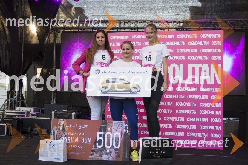  Adelisa Kadrić, tekačiča z najvišjo petko;  Maruša Stremecki Pukl, zmagovalka Cosmopolitanovega teka v petkah;  Nika  Mazi, tekmovalka z najboljšim stilom 10. Cosmopolitanov tek v petkah in 15. rojstni dan