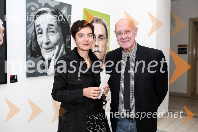  Bernarda  Podlipnik;  Marjan Platovšek, slikarOtvoritev slikarske razstave slik Marjana Platovška