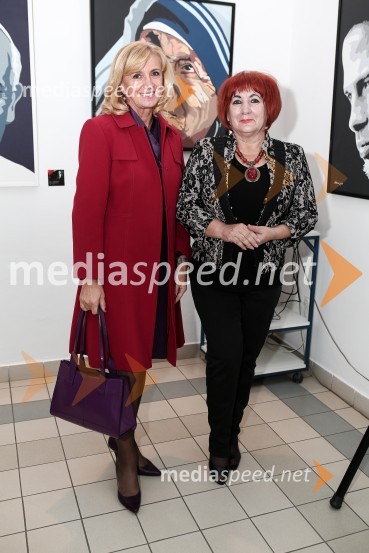  Vlasta Vivod, vodja kabineta ministra, Ministrstvo za zunanje zadeve;  Vlasta Nussdorfer, varuhinja človekovih pravicOtvoritev slikarske razstave slik Marjana Platovška