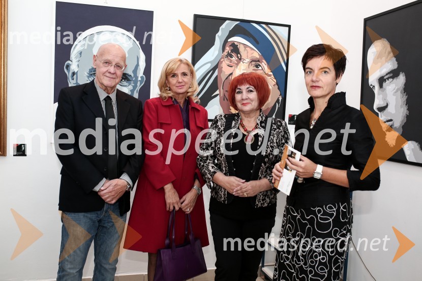  Marjan Platovšek, slikar;  ... ;  Vlasta Nussdorfer, varuhinja človekovih pravic;  ... Otvoritev slikarske razstave slik Marjana Platovška