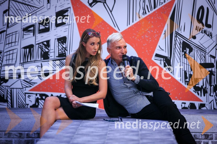  Tara Zupančič, voditeljica;   Igor  Jelen-Iggy, koreograf, lastnik plesnega centra IgenModna revija, Qlandia Kranj