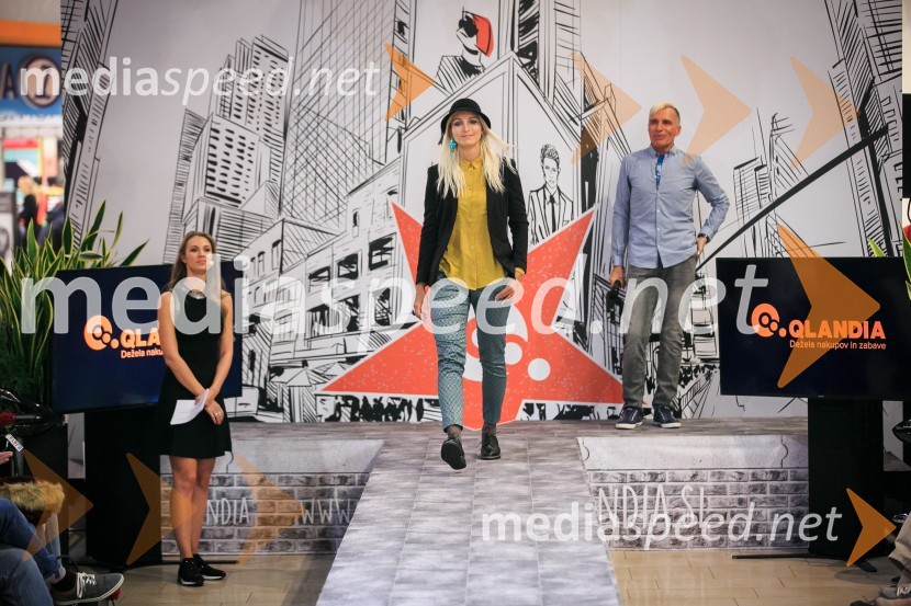  Tara Zupančič, voditeljica;  ... ;   Igor  Jelen-Iggy, koreograf, lastnik plesnega centra IgenModna revija, Qlandia Kranj