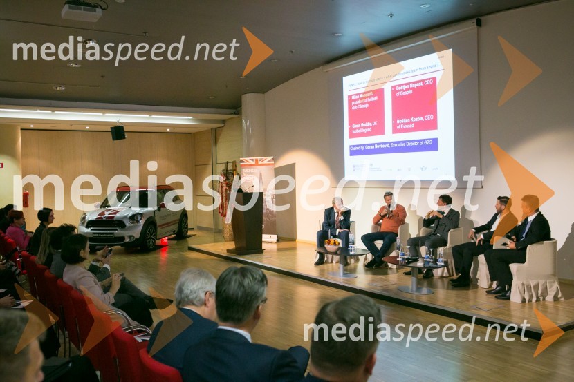  Milan Mandarić, predsednik NK Olimpija;  Glenn Hoddle, nekdanji angleški nogometaš;  Boštjan Napast, predsednik uprave Geoplin d.o.o. ;  Boštjan Kozole, Evrosad Krško;  Goran  Novkovič, GZS, direktorSports Meets Business, poslovna konferenca