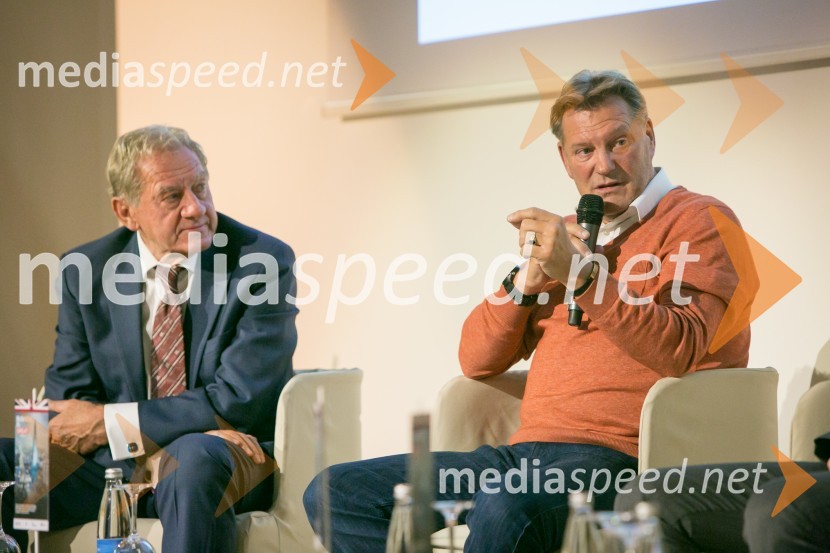  Milan Mandarić, predsednik NK Olimpija;  Glenn Hoddle, nekdanji angleški nogometašSports Meets Business, poslovna konferenca