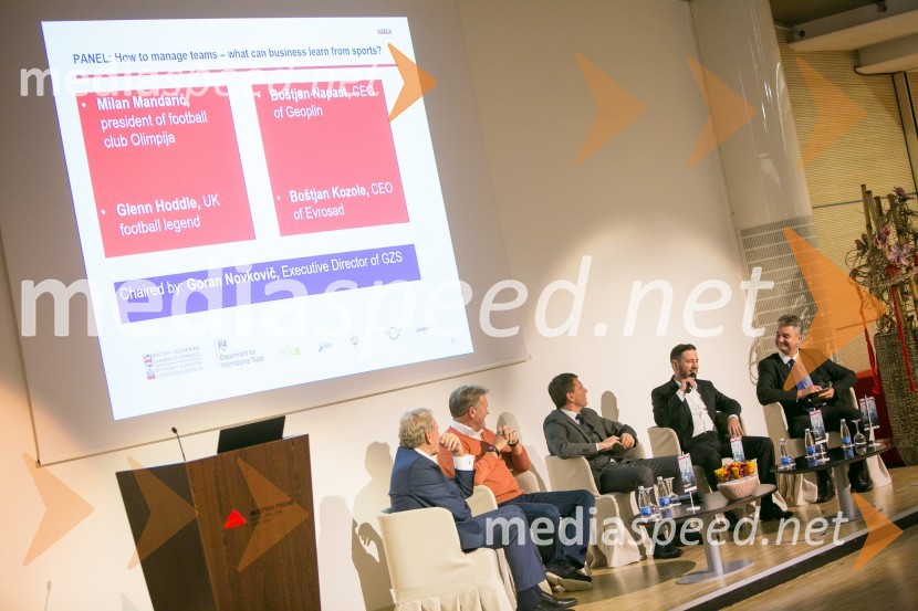  Milan Mandarić, predsednik NK Olimpija;  Glenn Hoddle, nekdanji angleški nogometaš;  Boštjan Napast, predsednik uprave Geoplin d.o.o. ;  Boštjan Kozole, Evrosad Krško;  Goran Novković, svetovalec generalnega direktorja GZSSports Meets Business, poslovna konferenca
