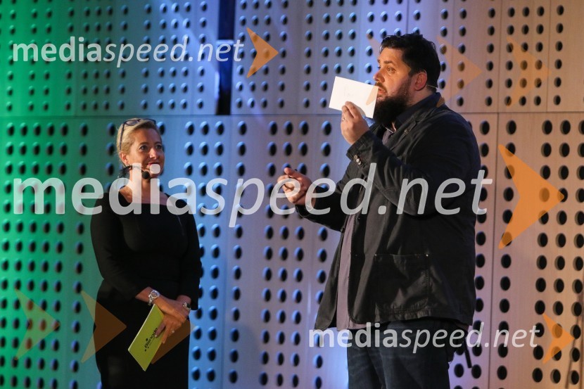  Maria Anselmi, direktorica Bisnode;  Boštjan Gorenc - Pižama, stand up komikBISNODE FOR BUSINESS / BEST FOUR BUSINESS / B4B