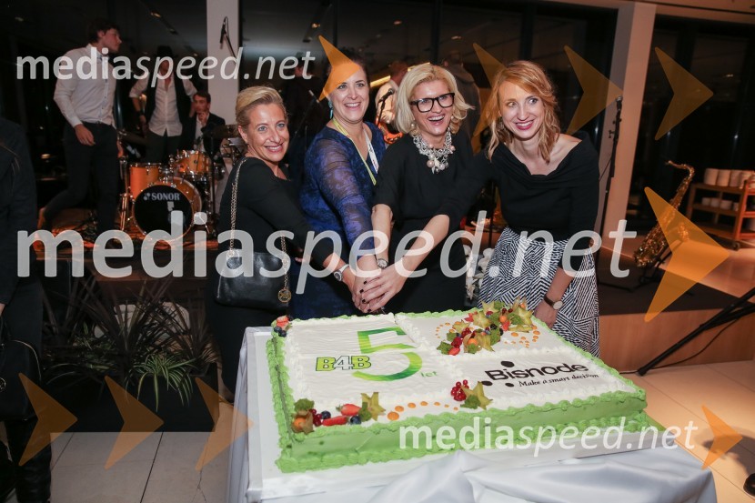  Maria Anselmi, direktorica Bisnode;  Ester Žigon, Bisnode d.o.o.;  Aleksandra  Brank, direktorica marketinga Bisnode d.o.o.;  Sandra Kecman, Bisnode d.o.o.BISNODE FOR BUSINESS / BEST FOUR BUSINESS / B4B