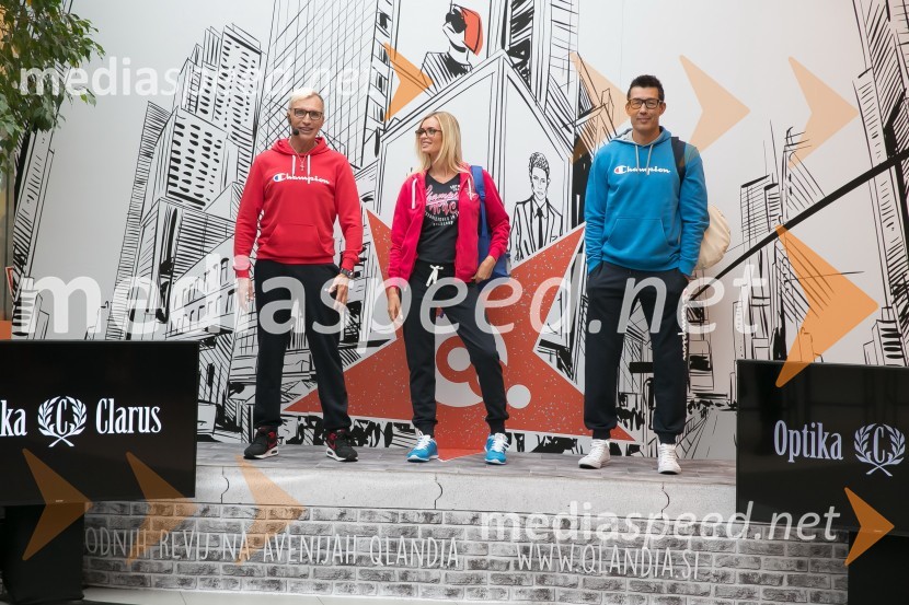   Igor  Jelen-Iggy, koreograf, lastnik plesnega centra Igen;  Nadiya Bychkova, plesalka, manekenka;  Taiji Tokuhisa, maneken in voditeljModna revija, Qlandia Krško