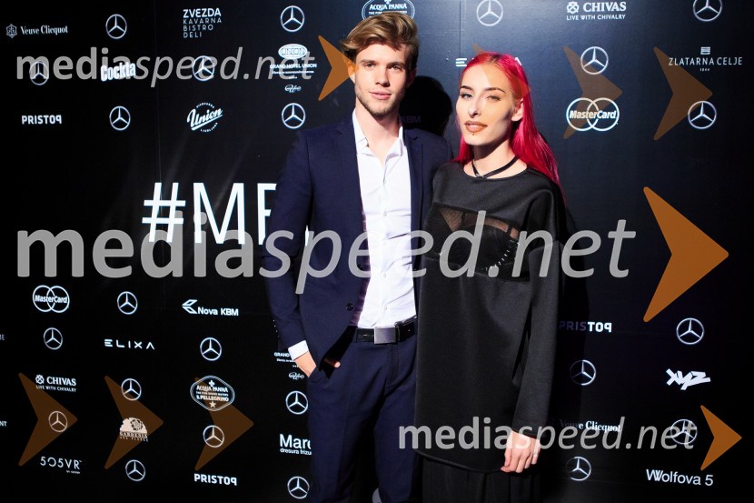  Tilen Grah, Mister Slovenije 2016;  Sara Briški Cirman - Raiven, pevka, harfistkaMercedes Benz Fashion Week 2016, 1. dan