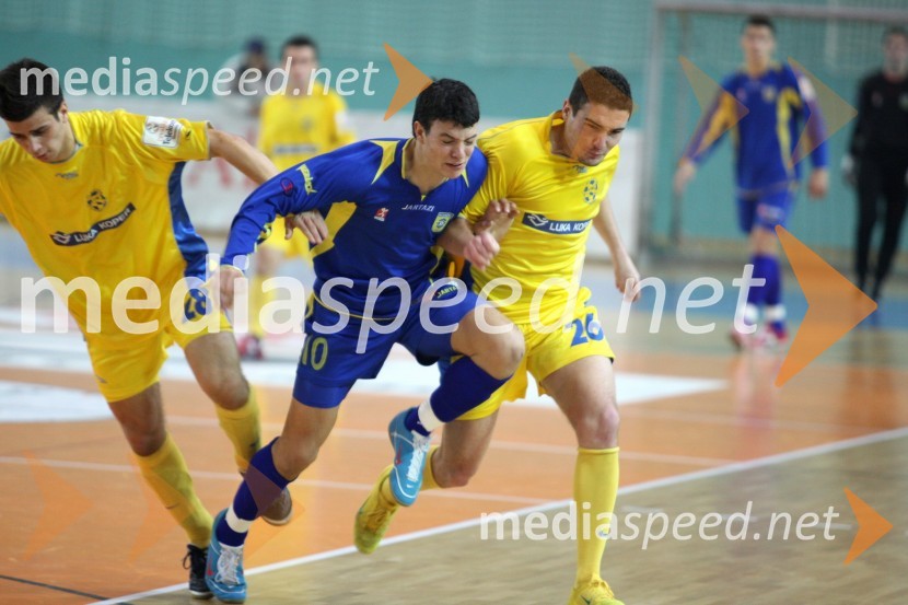 Finalna tekma ekip NK Koper in NK DomžaleZimski turnir Prva liga Telekom Slovenije All Star v malem nogometu