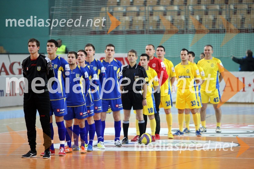 Ekipi NK Domžale in NK KoperZimski turnir Prva liga Telekom Slovenije All Star v malem nogometu