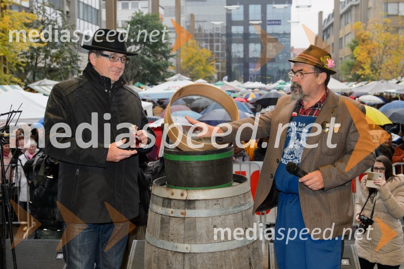 dr. Andrej Fištravec, župan, Mestna občina Maribor;  Alojz  Jenuš - Slavek, outar in brač iz MalečnikaMartinovanje v Mariboru 2016
