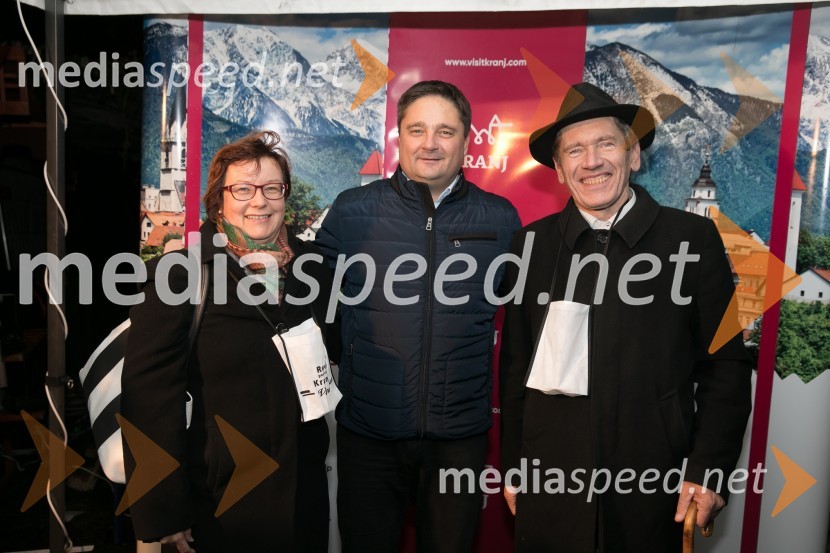  ... ;  Boštjan Trilar, župan občine Kranj;  Franci Rozman, ravnatelj Gimnazije KranjVinska pot v Rovih pod starim Kranjem