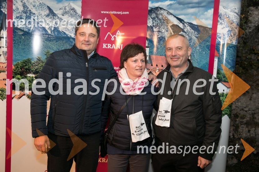 Boštjan Trilar, župan občine Kranj;  ... ;  Tomaž Krišelj, direktor GRS KranjVinska pot v Rovih pod starim Kranjem