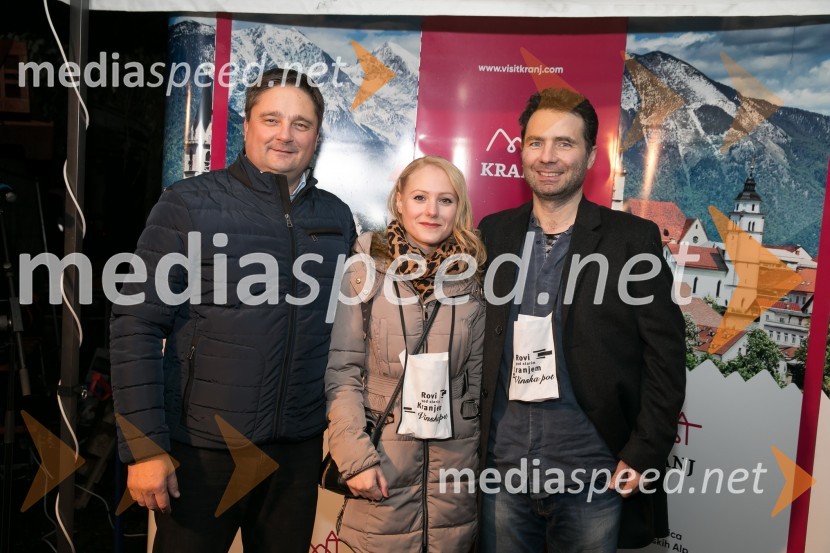  Boštjan Trilar, župan občine Kranj;  ... ;  Aco Trampuš, Mega centerVinska pot v Rovih pod starim Kranjem