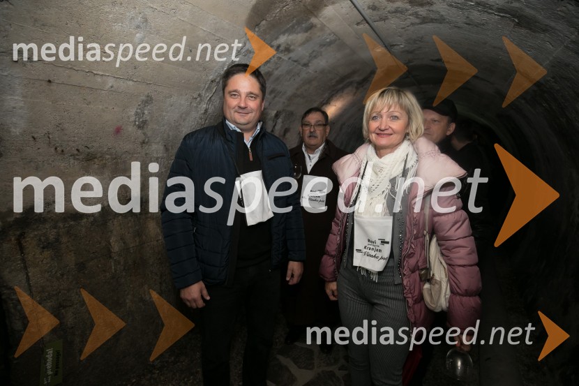  Boštjan Trilar, župan občine Kranj;  Dani Žagar, direktorica OOZ KranjVinska pot v Rovih pod starim Kranjem