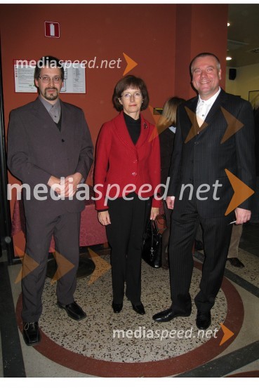 Boštjan Miha Jambrek, vodja programskega oddelka Slovenske kinoteke, Ivana Hlavsova, veleposlanica Češke republike in Staš Ravter, direktor Slovenske kinotekeOtvoritev Euroteke – retrospektive evropskega filma