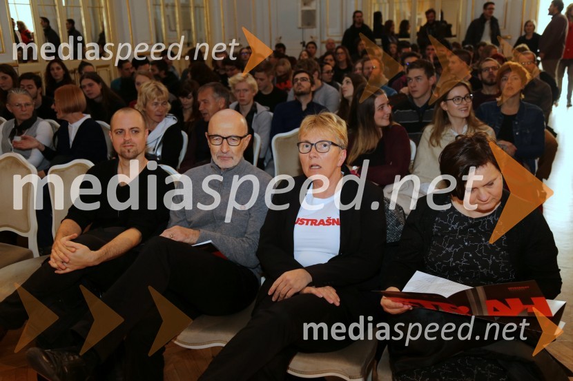 doc. dr. Bojan Musil, psiholog, Filozofska fakulteta, Univerza v Mariboru ; prof. dr. Bojan Borstner, filozof, Filozofska fakulteta, Univerza v Mariboru;  Marjutka Hafner, direktorica, Urad za UNESCO;  Mihaela Novak Kolenko,  sekretarka, Ministrstvo za izobraževanje, znanost in športPrireditev ob svetovnem dnevu filozofije