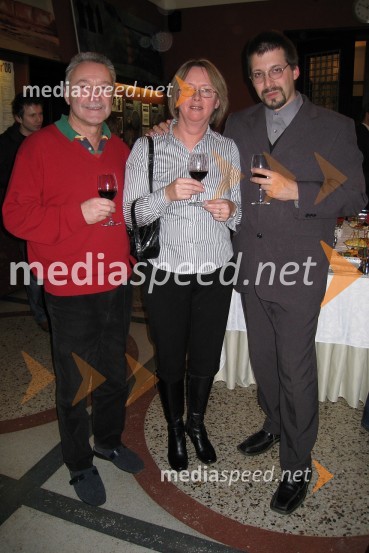 Cveto Stibilj, novinar RTV, Tatjana Rezec Stibilj, Slovenski filmski arhiv in Boštjan Miha Jambrek, vodja programskega oddelka Slovenske kinotekeOtvoritev Euroteke – retrospektive evropskega filma