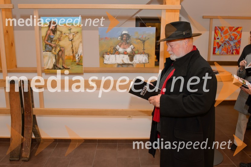  Bogdan Čobal, akademski slikarVino in prijateljstvo 2016, odprtje razstave