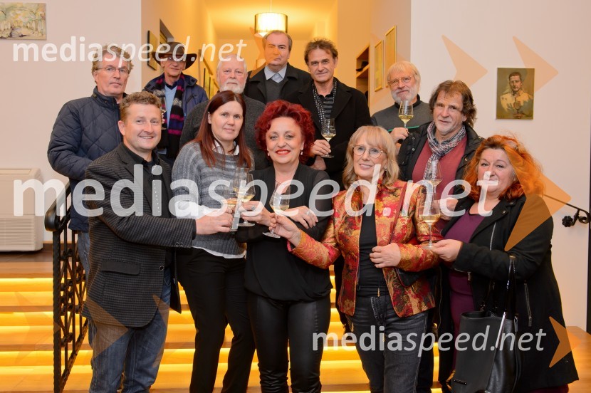  Viktor Šest, akademski slikar;  Danilo Steyer,   vinar, Steyer Vina; vinski vitez, predsednik Vinske reprezentance Slovenije;  Niko Ribič, glasbenik, skupina Rdeči dečki;  Bogdan Čobal, akademski slikar;  Magda Steyer, Steyer Vina;  Mario Berdič, likovni kritik;  Tatjana Mijatović, slikarka;  Vinko Prislan, slikar;  Vida Slivniker Belantič, slikarka;  Rado Jerič, slikar;  Grehard Huttman, slikar;  Dana Štrucelj, umetnicaVino in prijateljstvo 2016, odprtje razstave