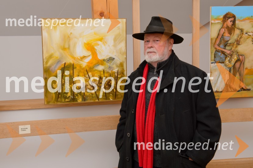  Bogdan Čobal, akademski slikarVino in prijateljstvo 2016, odprtje razstave