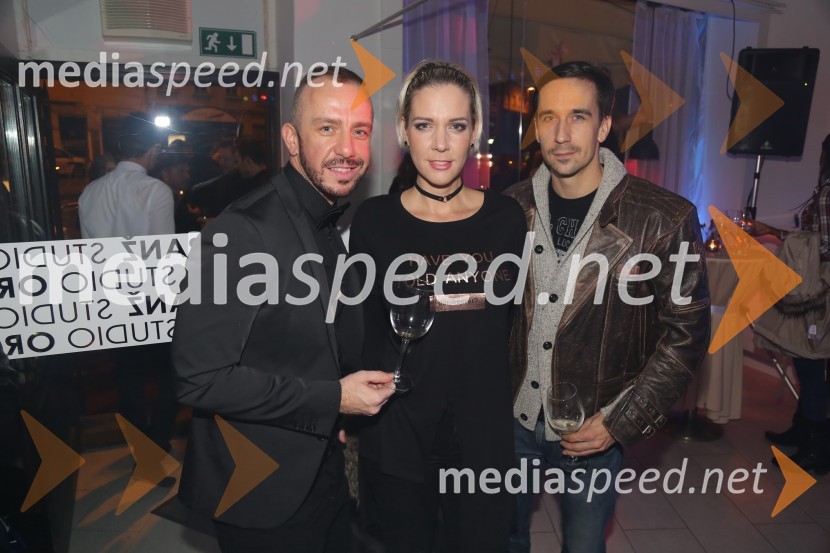  Goran Pfeiler, frizer, studio Orange;  Mateja Naberšnik, maskerka;  Aljaž  Smole Druga obletnica lepotnega centra Studio Oranž