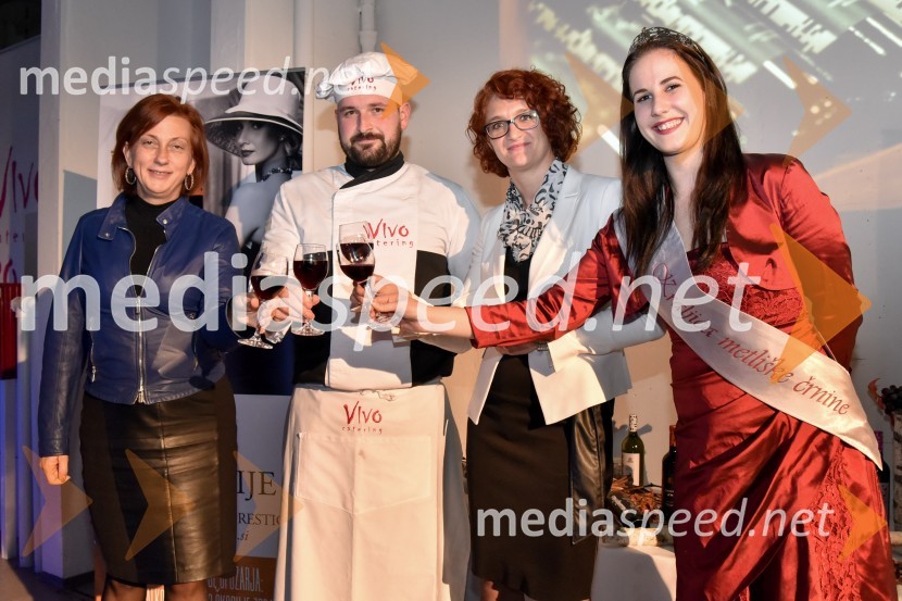  Jerneja  Kamnikar, ustanoviteljica in direktorica Vivo Catering;  ... ;  ... ;  Jana Štajdohar, Kraljica metliške črnine 2016Vinska klet Metlika v novi preobleki