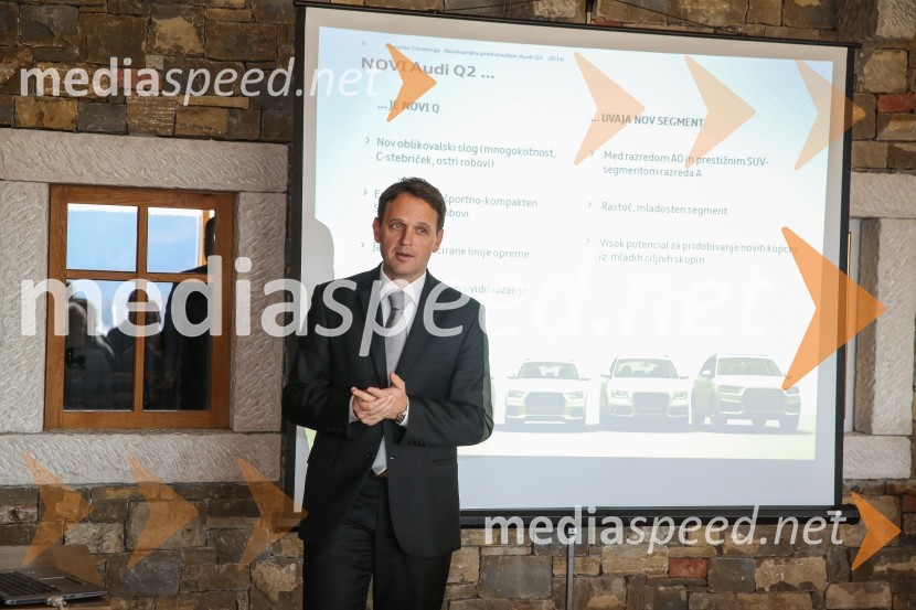 Franci Bolta, direktor znamke Audi pri podjetju Porsche Slovenija d.o.o.Novi Audi Q2, slovenska predstavitev