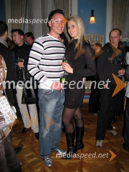 Jure Butorac, maneken in njegova punca Jasmina Novak, manekenkaModna revija Maturantski in poročni utrinki 2008