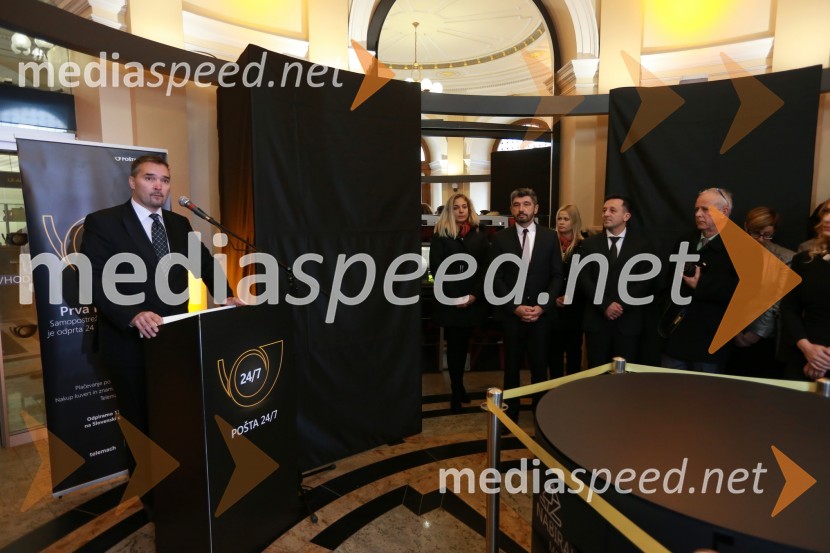 mag. Andrej Rihter, namestnik generalnega direktorja, Pošta SlovenijeOtvoritev prve samopostrežne pošte 24/7