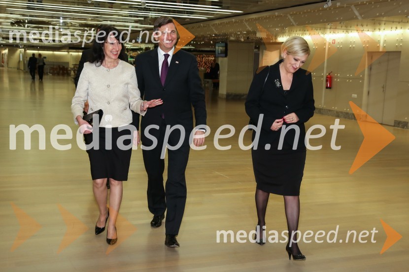  Tanja Pečar, odvetnica;  Borut Pahor, predsednik Republike Slovenije;  Ksenija Benedetti, šefinja državnega protokola RSDržavna proslava ob dnevu samostojnosti in enotnosti 2016